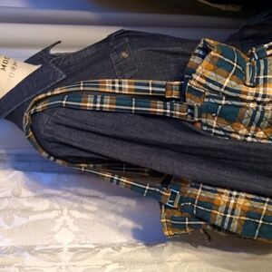 Vera Bradley Plaid Quilted - Blue and Orange Tote Bag